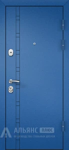 Глухая офисная дверь из холоднокатаной стали на 3 петлях №68 внешняя - фото